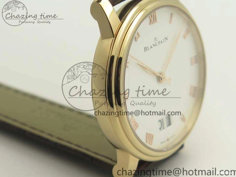 0519 Villeret 6669 RG HG 1:1 Best Edition White Dial On Leather Strap V UrbanStyle 8096